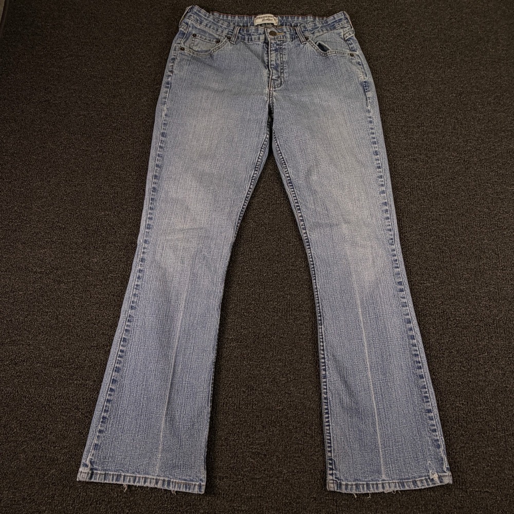 Levi Strauss Signature Jeans Womens 14M Stretch Low Rise Bootcut Blue Denim EUC